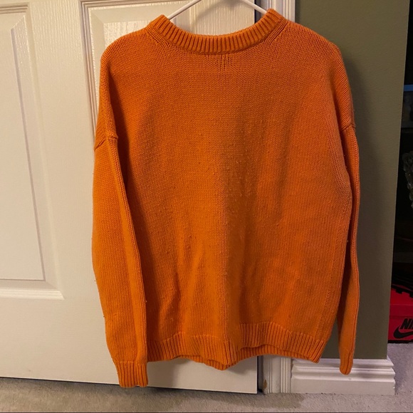 HP 🎉 Something Navy x Treasure and Bond Orange Sweater, USED - Picture 6 of 11